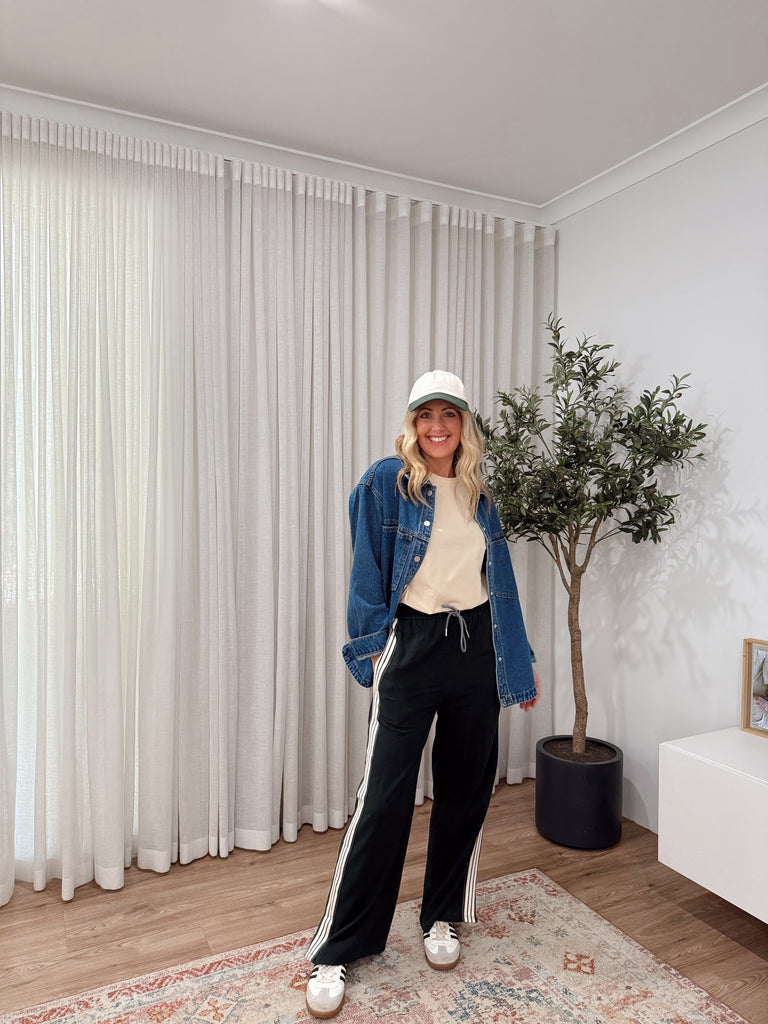 Emerald Racer Pants - Linen