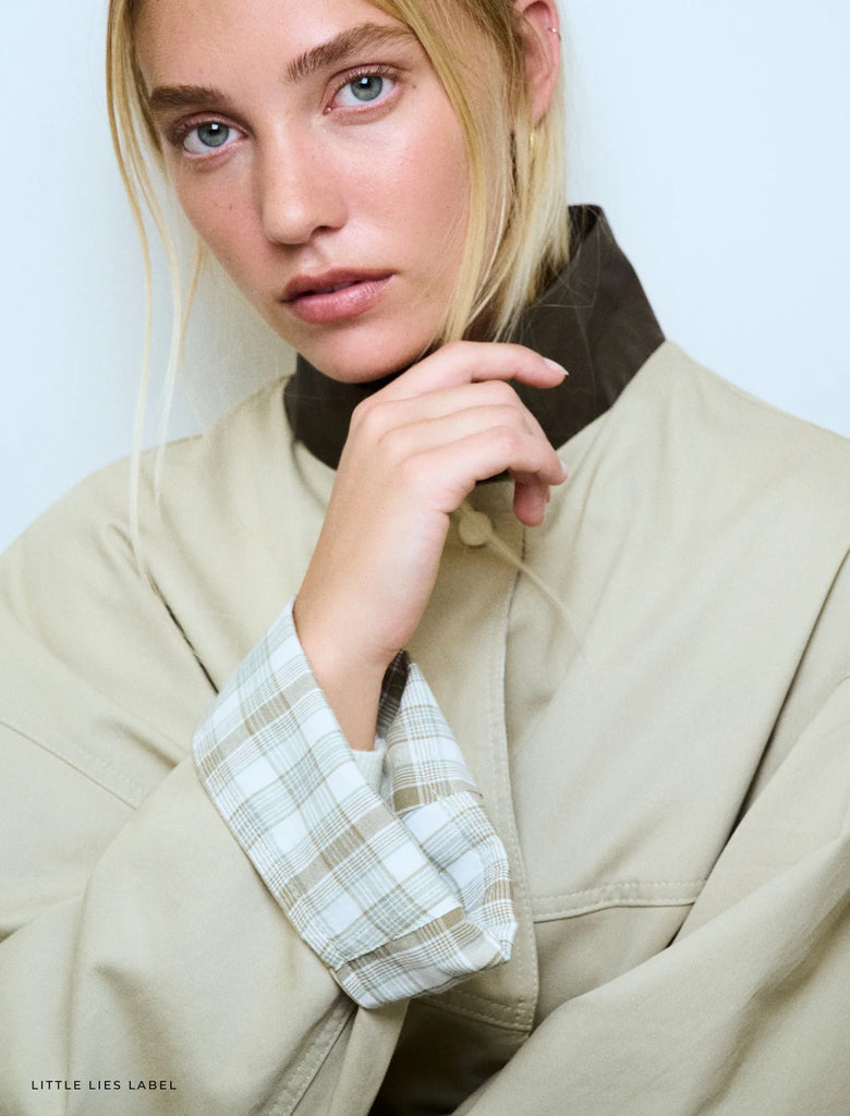 Rylan Reversible Parka - Stone - Betty Lane 
