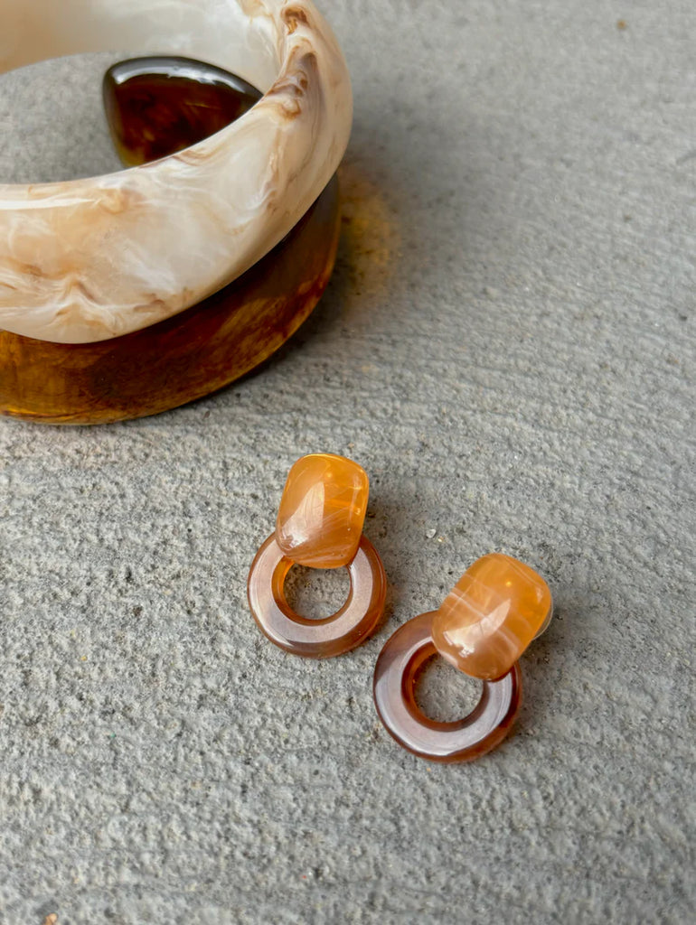 Mocha Resin Earrings