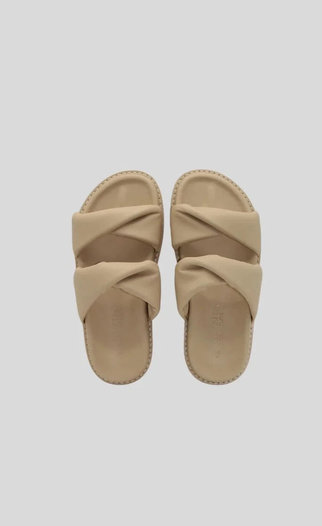 Tactful Leather Slides - Nude - Betty Lane 