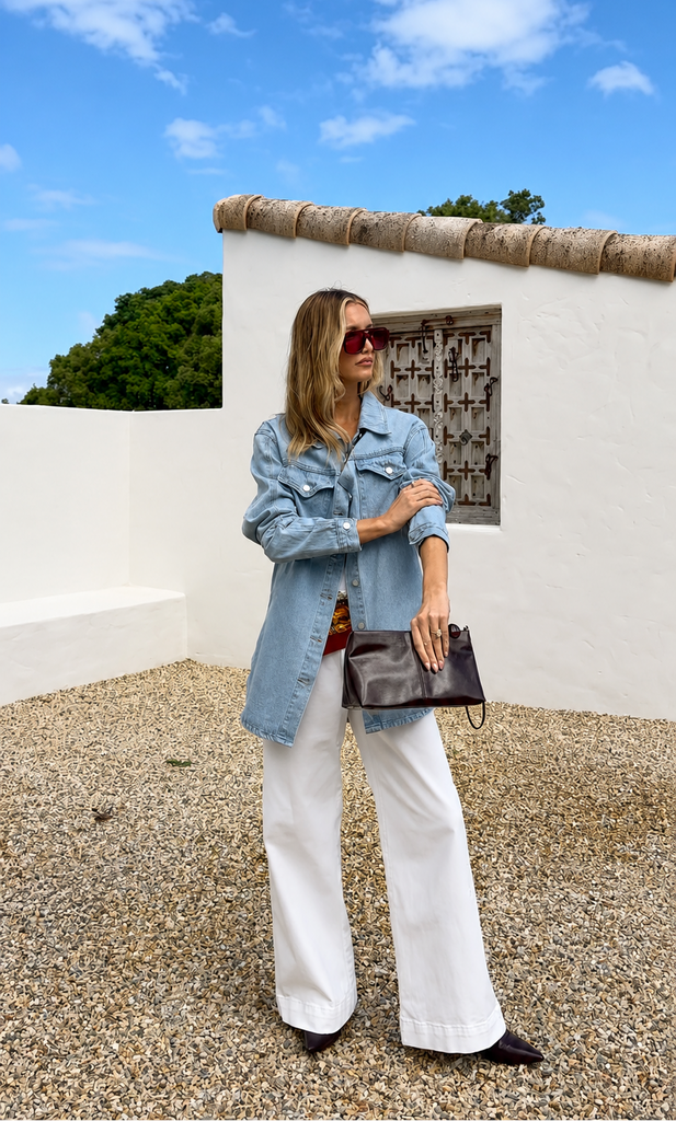 Boyfriend Denim Jacket - Pale Blue