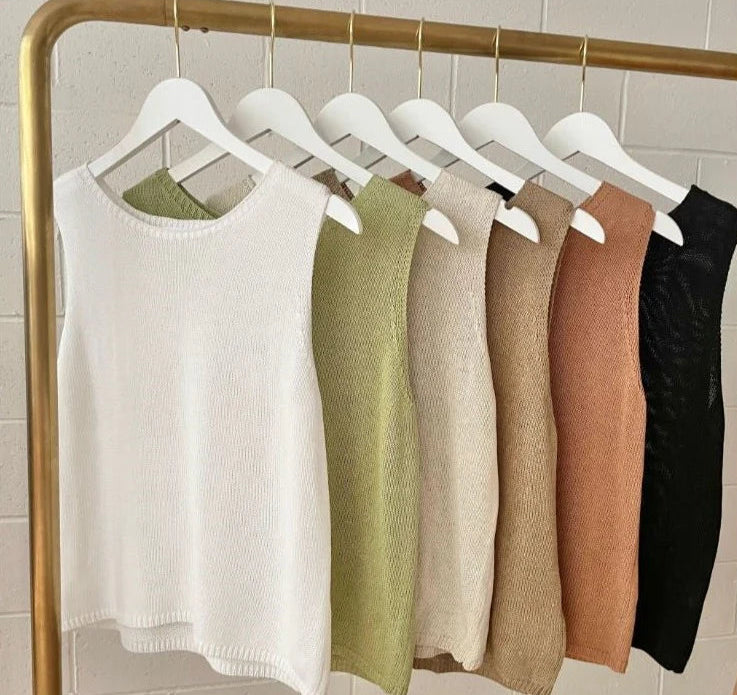 Women's Fine Knit Tank Tops by Little Lies Label