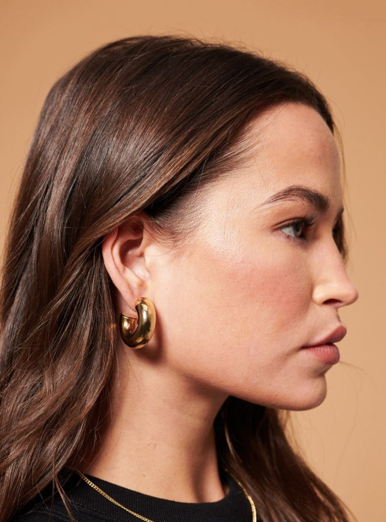 Bold Loop Earrings - gold plated