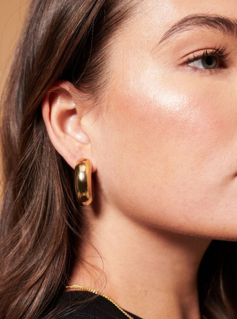 Bold Loop Earrings - gold plated