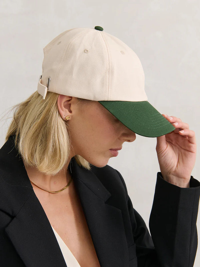 Nicki Colour Block Cap - Green