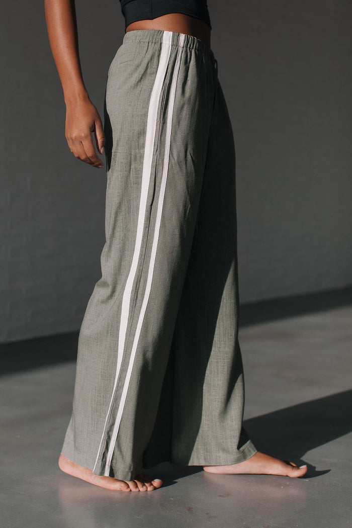 Junie Linen Pants - Khaki