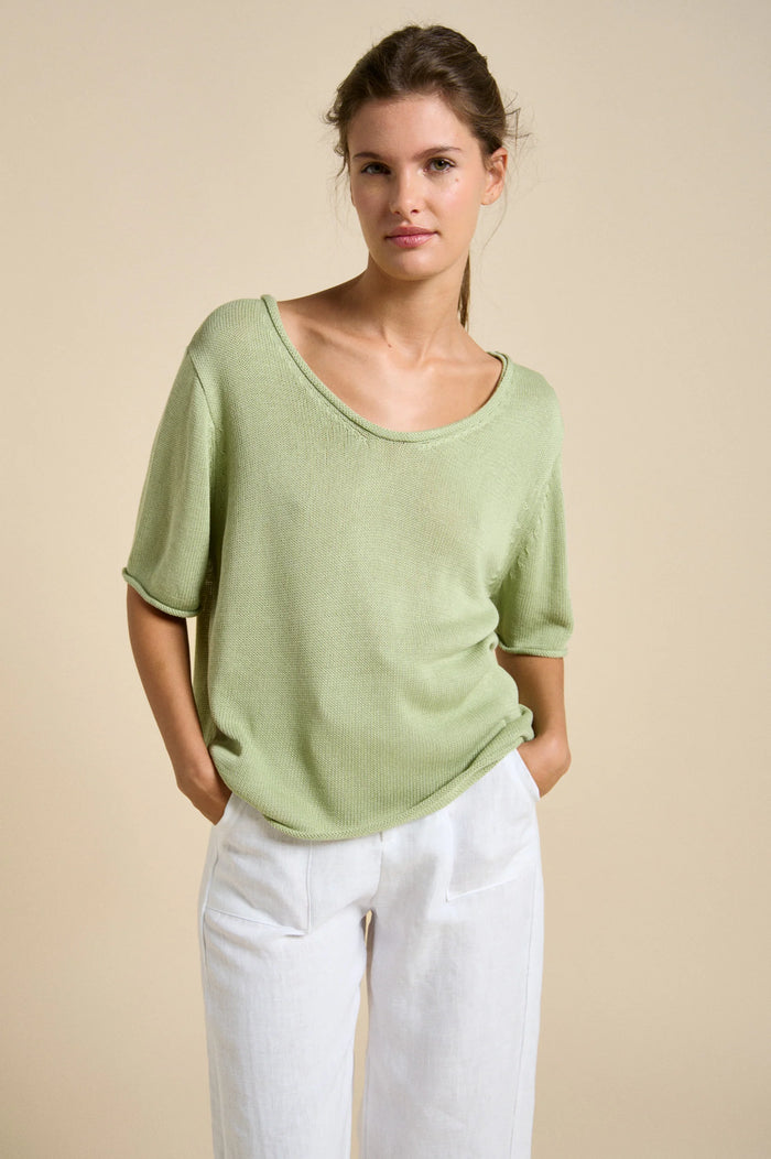 Scoop Spring Tee - Sage Green