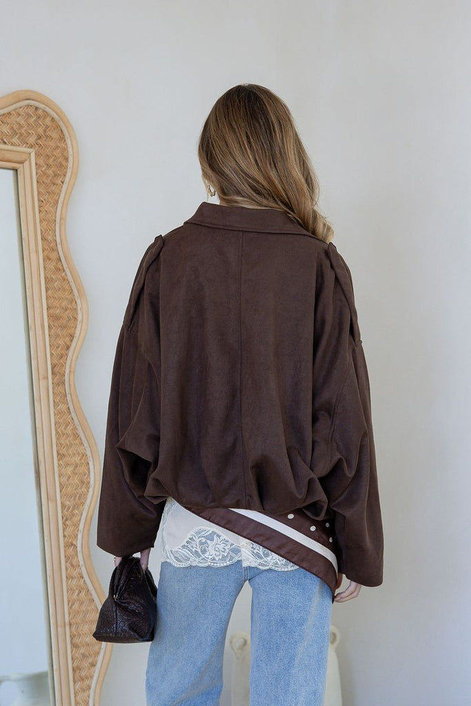 Dottie Bomber Jacket - Chocolate