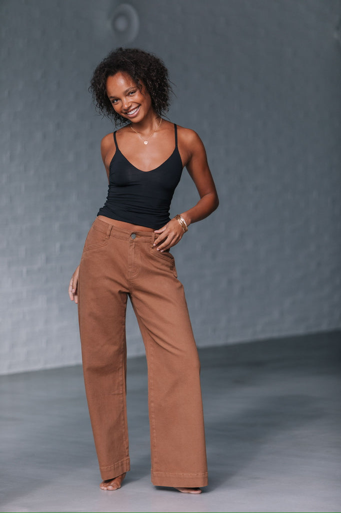 Casey Slouch Jeans - Tan [ PRE ORDER]