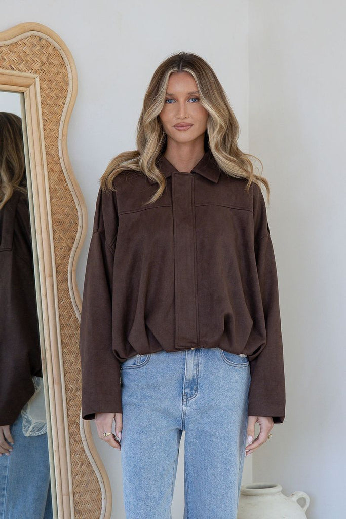 Dottie Bomber Jacket - Chocolate