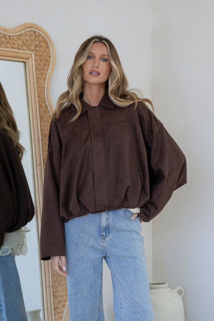 Dottie Bomber Jacket - Chocolate