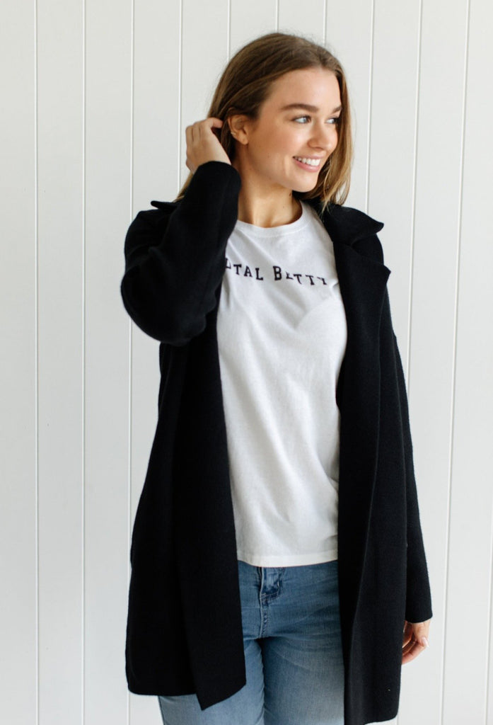 Zuzu Coatigan - Black [PRE ORDER] - Betty Lane 